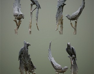北欧 雕像 雕塑鹦鹉