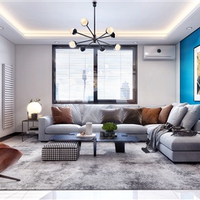 现代 客餐厅 客厅餐厅