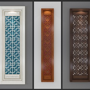 新中式 隔断 雕花隔断