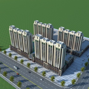 现代 商业街 商业住宅