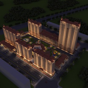 欧式 住宅区 住宅鸟瞰