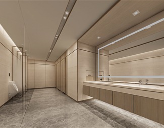 现代学校公共卫生间