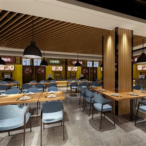 现代 餐厅 餐饮 室内 全景