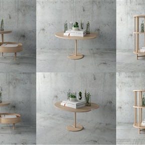 北欧 圆几 边几组合