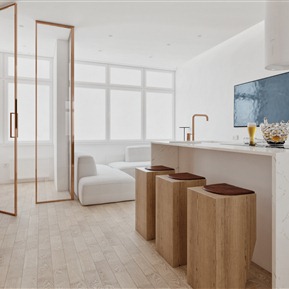 现代 吧台区 极简客餐厅