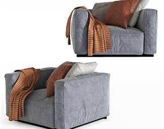 现代单人沙发发