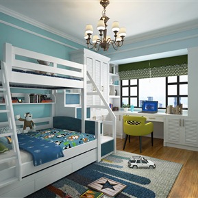 简欧 儿童房 儿童房卧室