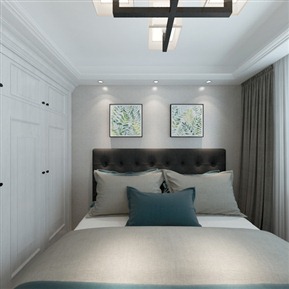 简欧 卧室 客卧全景