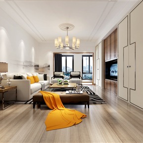 现代 客厅 客餐厅