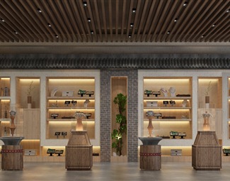 新中式文物展示柜