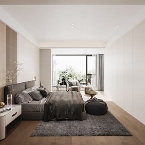 现代 卧室 主卧室