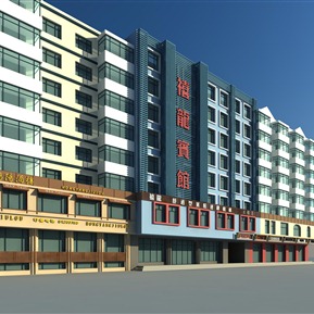 现代 酒店建筑 快捷酒店立面