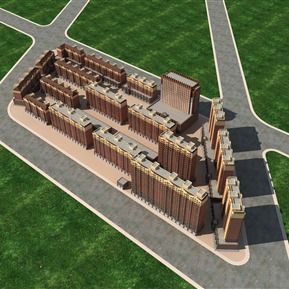 现代 鸟瞰图 住宅规划