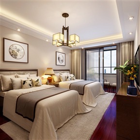 新中式 客房 老年公寓豪华双人间
