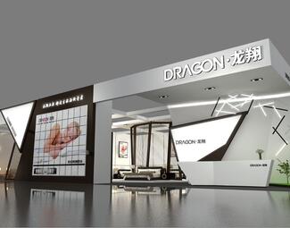 现代展示大厅效果图