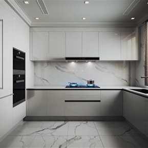 现代 厨房 橱柜 厨具