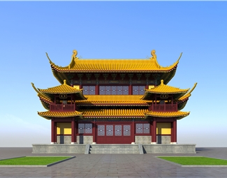 中式古建屋顶结构