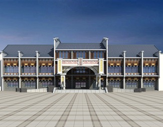 新中式酒店大建筑