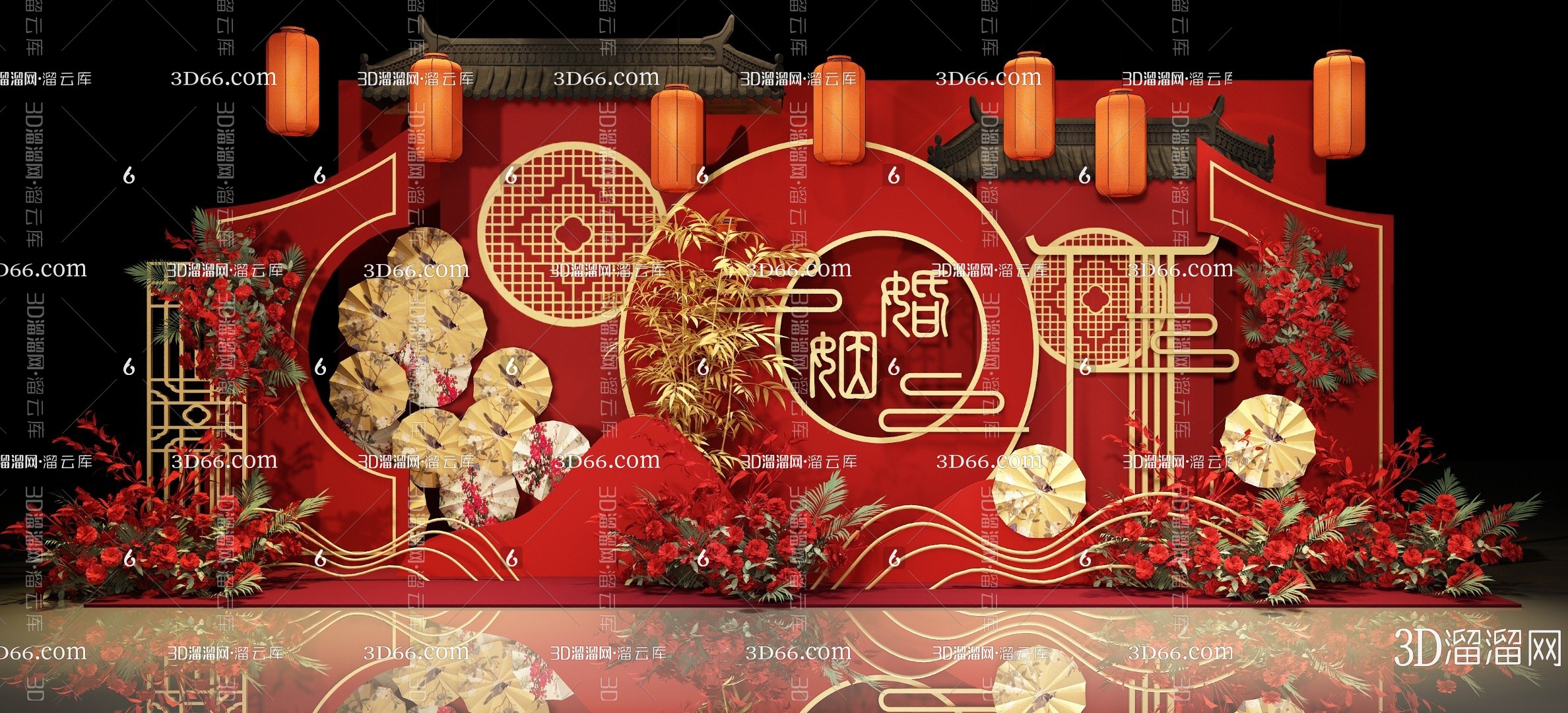 【中式美陈3D模型】-3D中式美陈3d模型下载-免费3Dmax模型库_3d溜溜网-花瓣网