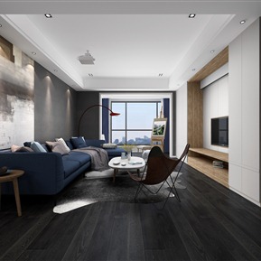 现代 客厅 客餐厅