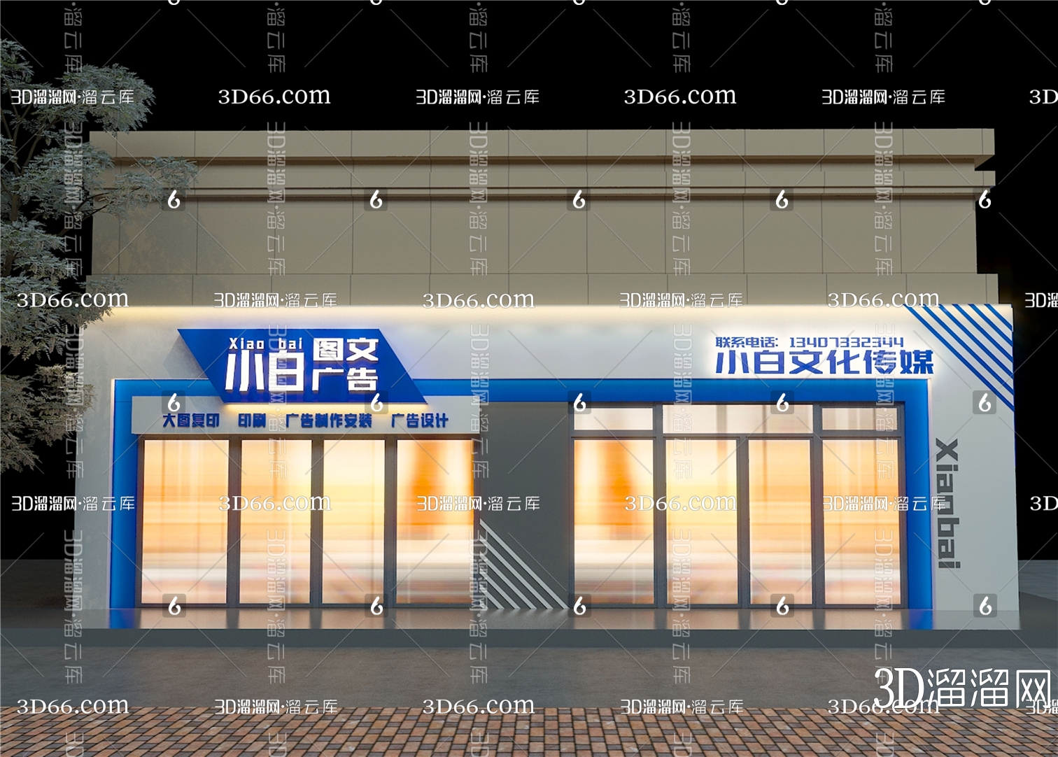 【门头3D模型下载】-门头3D模型素材下载_3D溜溜网-花瓣网