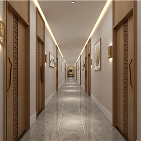 新中式 过道 茶楼餐厅过道