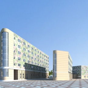 现代 办公楼 厂区