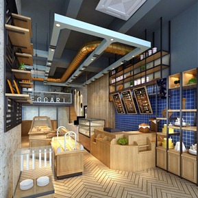 工业LOFT 面包店 一套咖啡及烘焙坊