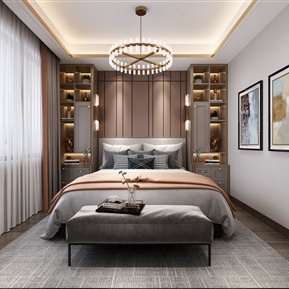 轻奢 卧室  主卧 次卧