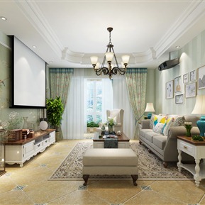 美式 客厅 客餐厅