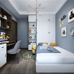 现代 榻榻米卧室 儿童房