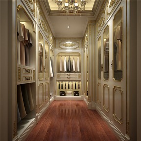 轻奢 衣帽间 卧室衣帽间