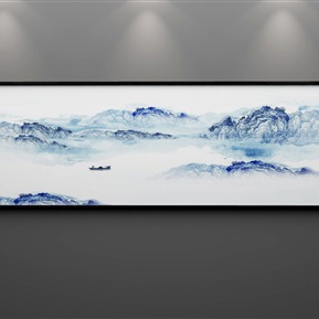 新中式 风景画 禅意装饰画客厅简约山水挂画