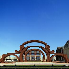 新中式 大门 大门入口