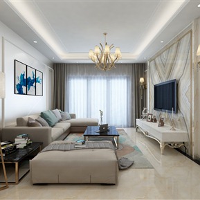 轻奢 客厅 客餐厅