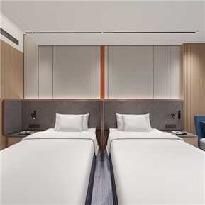 现代 客房 酒店双人间