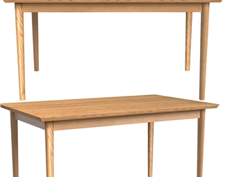 现代迪翁橡木贴面镶木餐桌