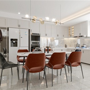 现代 厨房 餐厅厨房