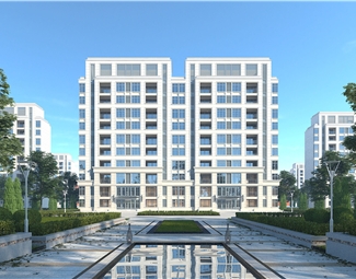现代 住宅区 住宅透视