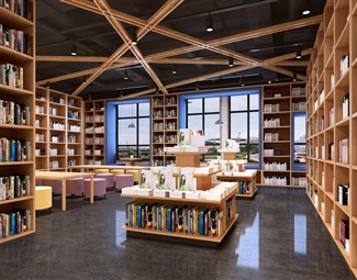 现代图书馆休息区