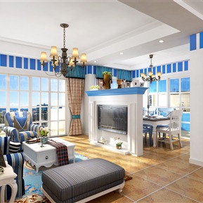 地中海 客餐厅 客厅餐厅