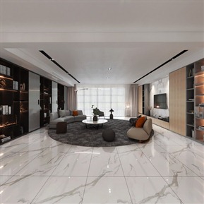 现代 客餐厅 布艺沙发