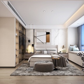 现代 卧室 次卧室