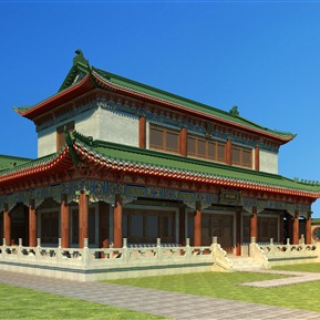 中式 古建 大殿