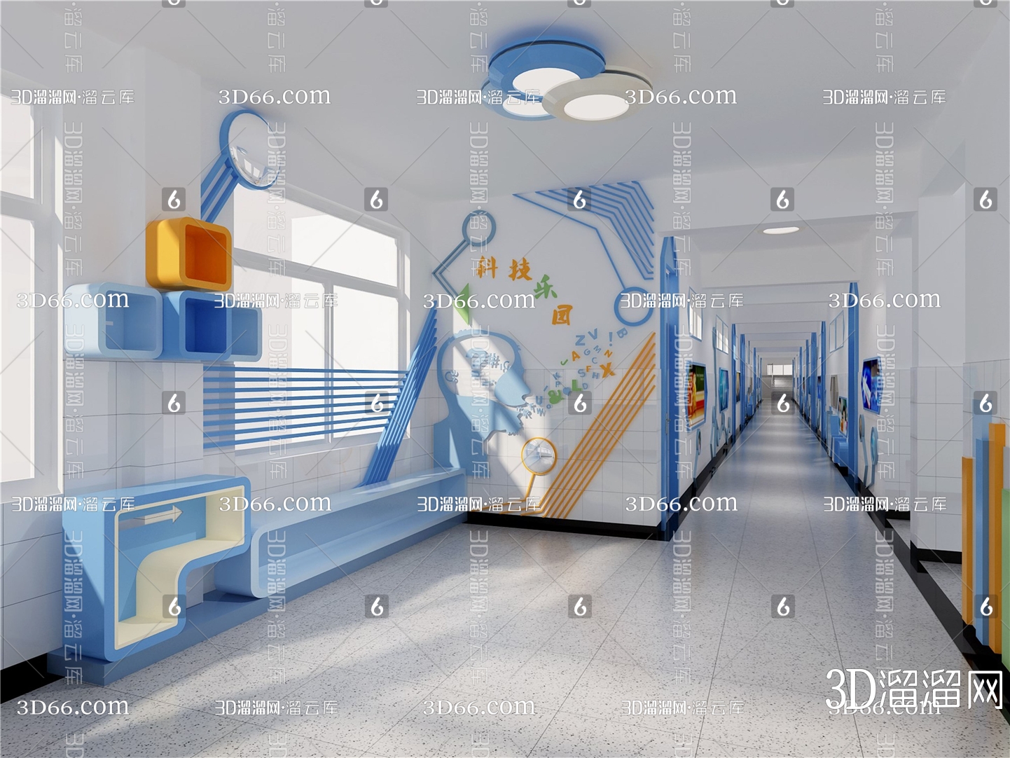 【走廊3D模型下载】-走廊3D模型素材下载_3D溜溜网-花瓣网