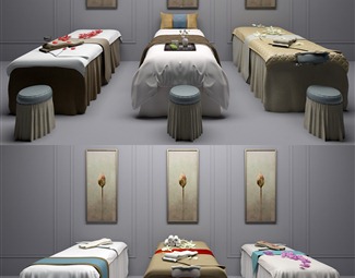 新中式spa按摩床