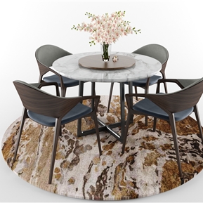 现代 餐桌椅组合 圆桌椅组合