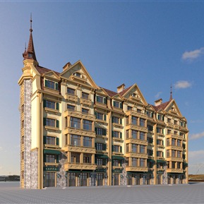 欧式 住宅楼 商业沿街