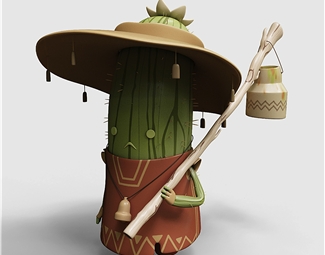 现代儿童仙人掌