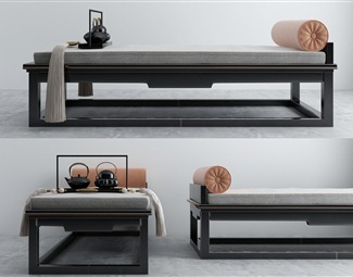 新中式床尾沙发